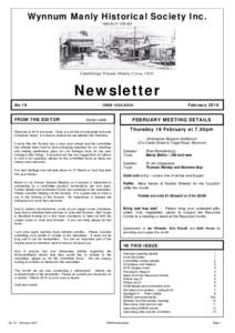 Wynnum Manly Historical Society Inc. ABNNewsletter No 19
