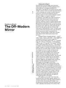 [removed]Svetlana Boym e-flux journal #19 Ñ october 2010 Ê Svetlana Boym The Off-Modern Mirror