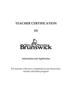 Reset  TEACHER CERTIFICATION IN  Information and Application