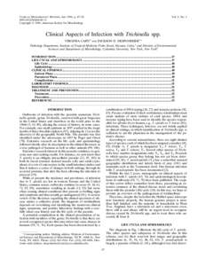 CLINICAL MICROBIOLOGY REVIEWS, Jan. 1996, p. 47–/$Copyright q 1996, American Society for Microbiology Vol. 9, No. 1