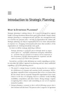 chapter  1 What Is Strategic Planning?