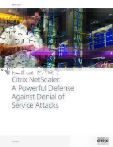 White Paper  Citrix NetScaler: A	Powerful Defense Against Denial of Service Attacks