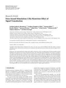 Fetus Sound Stimulation: Cilia Memristor Effect of Signal Transduction