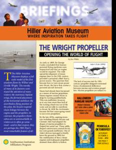 septemberHiller Aviation Museum Where Inspiration Takes Flight  The Wright Propeller