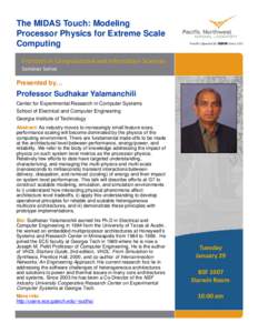 The MIDAS Touch: Modeling Processor Physics for Extreme Scale Computing Frontiers in Computational and Information Sciences Seminar Series