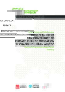 focus on climate change | 2013  Tiziana Susca and Felix Creutzig European Cities Can Contribute to