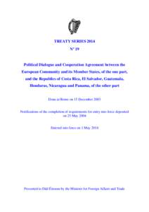 Treaty Series No 19 of 2014