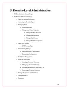 5. Domain-Level Administration • 5.1 Introduction to Domain Usage  •