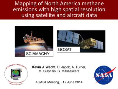 Mapping of North America methane emissions with high spatial resolution using satellite and aircraft data GOSAT SCIAMACHY