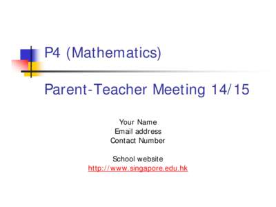 Parent-Teaching Meeting