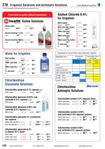 278  Irrigation Solutions and Antiseptic Solutions Vital Medical Supplies