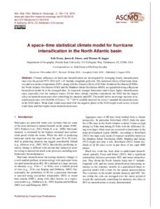 Adv. Stat. Clim. Meteorol. Oceanogr., 2, 105–114, 2016 www.adv-stat-clim-meteorol-oceanogr.netdoi:ascmo © Author(sCC Attribution 3.0 License.  A space–time statistical climate