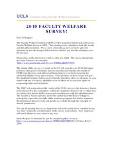UCLA Academic Senate Faculty Welfare Committee