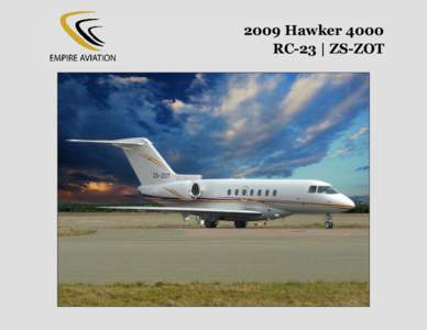 2009 Hawker 4000 RC-23 | ZS-ZOT 2009 Hawker 4000 RC-23 | ZS-ZOT Airframe
