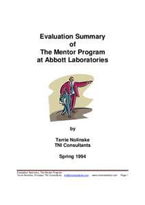 Evaluation Summary of The Mentor Program at Abbott Laboratories  by