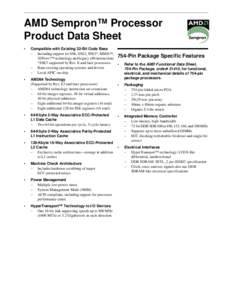 AMD Sempron Processor Product Data Sheet