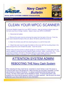 Navy Cash™ Bulletin NAVAL SUPPLY SYSTEMS COMMAND HEADQUARTERS Volume: 4 Issue:1  JANUARY 2006