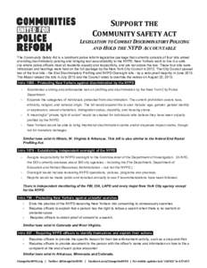 Community Safety Act BASICS[removed]
