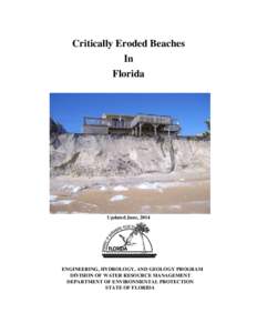 Critically Eroded Beaches in Florida
