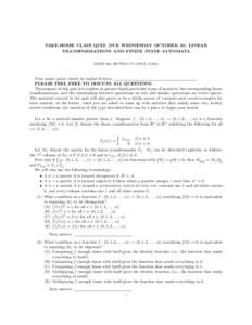 Algebraic structures / Functions and mappings / Linear algebra / Operator theory / Matrix / Ring / Idempotent matrix / Linear map / Plancherel theorem for spherical functions / Beltrami equation