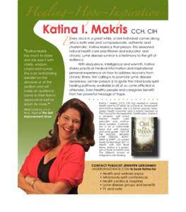 Healing~Hope~Inspiration  Katina I. Makris E  “Katina Makris