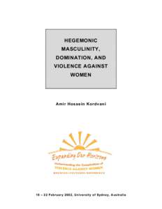 HEGEMONIC MASCULINITY, DOMINATION, AND VIOLENCE AGAINST WOMEN