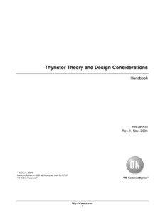 Thyristor Theory and Design Considerations Handbook