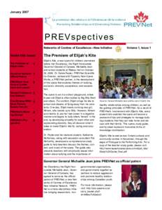 PREVspectives Newsletter, Vol 1 Issue 1, January 2007