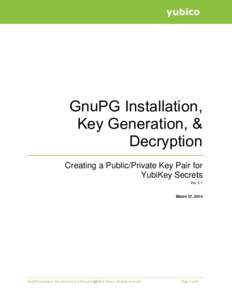 Cryptography / Software / Computer security / OpenPGP / Cryptographic software / Computer access control / USB / YubiKey / Gpg4win / GNU Privacy Guard / Public-key cryptography / Encryption
