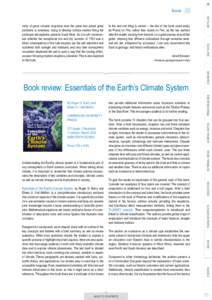 36  David Bressan Essentials of the Earth’s Climate System, by Roger G. Barry and Eileen A. Hall-McKim, is a comprehensive introductory textbook
