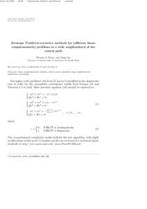 Mathematical analysis / Applied mathematics / Operations research / Linear algebra / Predictor–corrector method / Linear complementarity problem / Complementarity theory / Mathematical optimization / Mathematics / Numerical analysis
