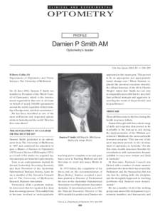 C L I N I C A L  Profile: Damien P Smith A N D
