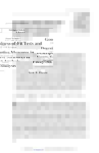 Goodness-of-Fit Tests and Descriptive Measures in Fuzzy-Set Analysis Sociological Methods & Research
