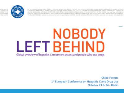 Chloé Forette - Nobody left behind - Global overview of hepatitis C treatment access and people who use drugs