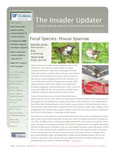 The Invader Updater  Highlights: Invasive species news for busy Extension professionals