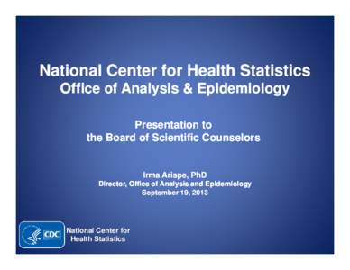 NCHS Office of Analysis & Epidemiology