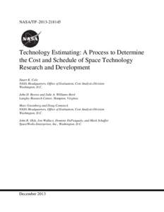 Technology readiness level / Project management / NASA / James Webb Space Telescope / DIRECT / PRICE Systems / Cost estimation in software engineering / Spaceflight / Technology / NASA STI Program
