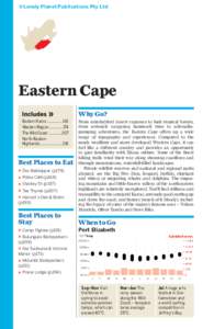 ©Lonely Planet Publications Pty Ltd  Eastern Cape Why Go? Eastern Karoo163 Western Region174