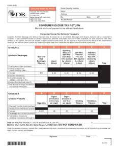 RConsumer Excise Tax Return Social Security Number Name