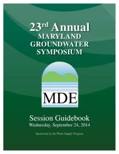 MDE_GroundwaterSymposium_2014_BW.indd