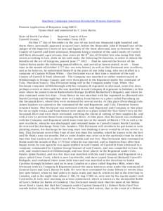 Southern Campaign American Revolution Pension Statements Pension Application of Benjamin Long S8851 Transcribed and annotated by C. Leon Harris State of North Carolina } Superior Courts of Law Caswell County