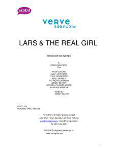 LARS & THE REAL GIRL PRODUCTION NOTES A