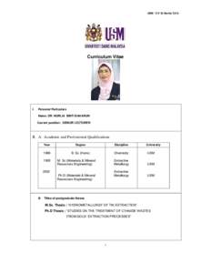 Microsoft Word - Brief CV _Dr Norlia Baharun_ 2 Mac2015