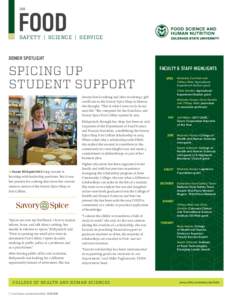 FOOD 2018 SAFETY | SCIENCE | SERVICE  DONOR SPOTLIGHT