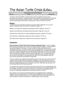 The Asian Turtle Crisis Bulletin