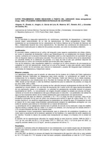(PO) DATOS PRELIMINARES SOBRE INDUCCIÓN A PUESTA DEL LENGUADO Solea senegalensis (Kaup, 1858) UTILIZANDO CONDICIONES ESPECIALES DE CAUTIVIDAD Vázquez, R.; Álvarez, A.; Aragón, A.; García de Lara, M.; Mazorra, M.T., 