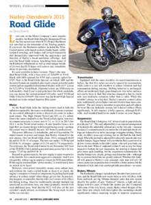MODEL EVALUATION  Harley-Davidson’s 2015 Road Glide by Dave Searle