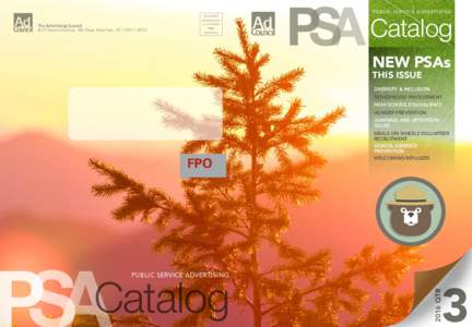 Catalog PUBLIC SERVICE ADVERTISING NON-PROFIT ORGANIZATION
