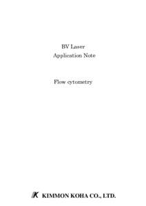 BV Laser Application Note Flow cytometry  KIMMON KOHA CO., LTD.
