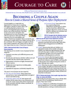 Courage to Care:  Becoming a Couple Again Create a Shared Sense of Purpose After Deployment